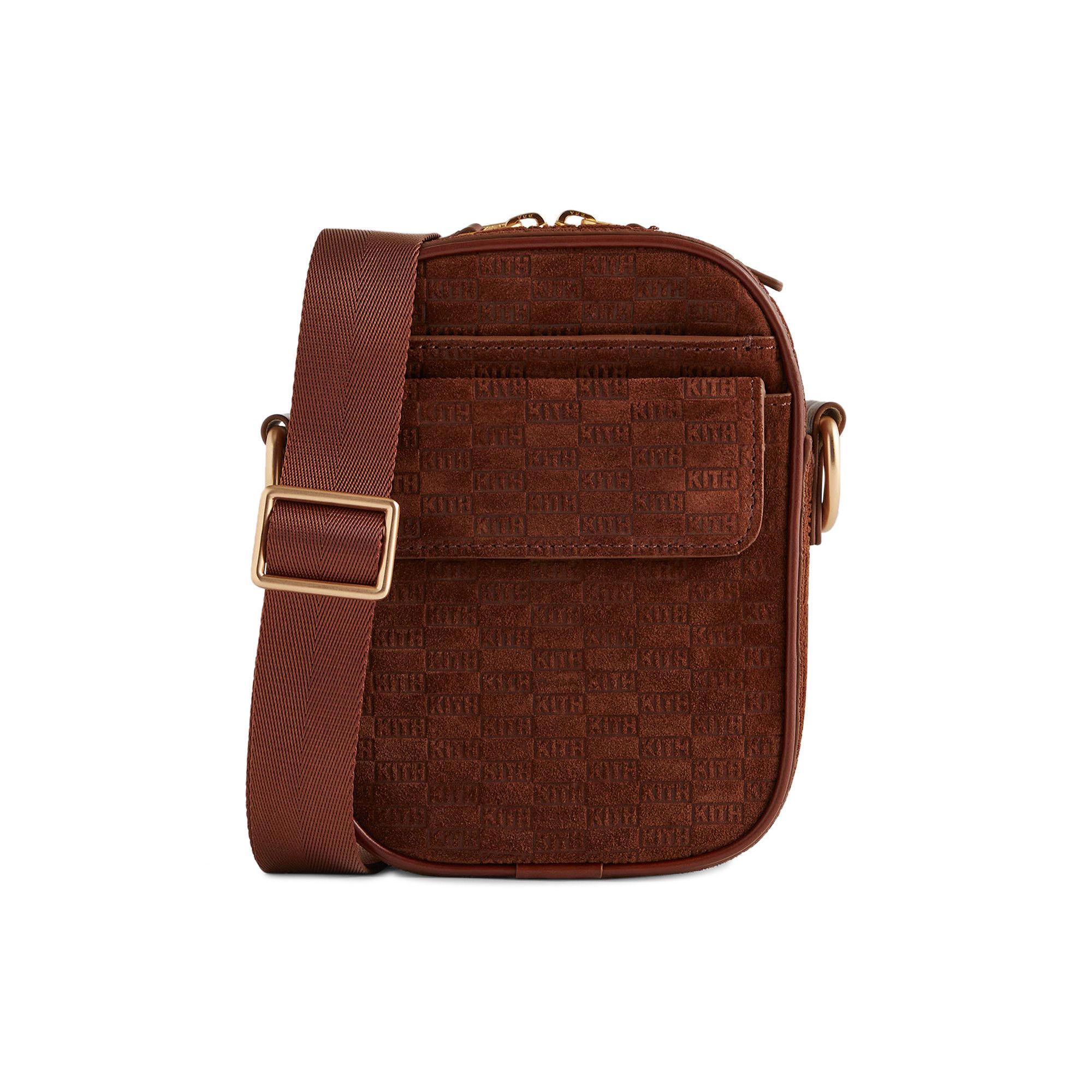 Buy Kith Monogram Utility Pouch Crossbody 'Walnut' - KHM040149
