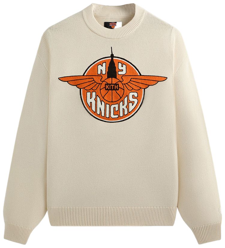 Kith For The New York Knicks Wings Lewis Sweater Sandrift