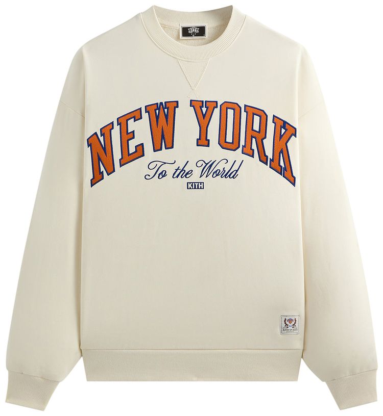 Kith For The New York Knicks Vintage Nelson Crewneck Sandrift