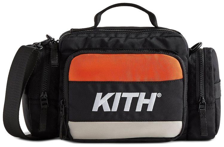 Kith Logo Embroidered Camera Bag Black