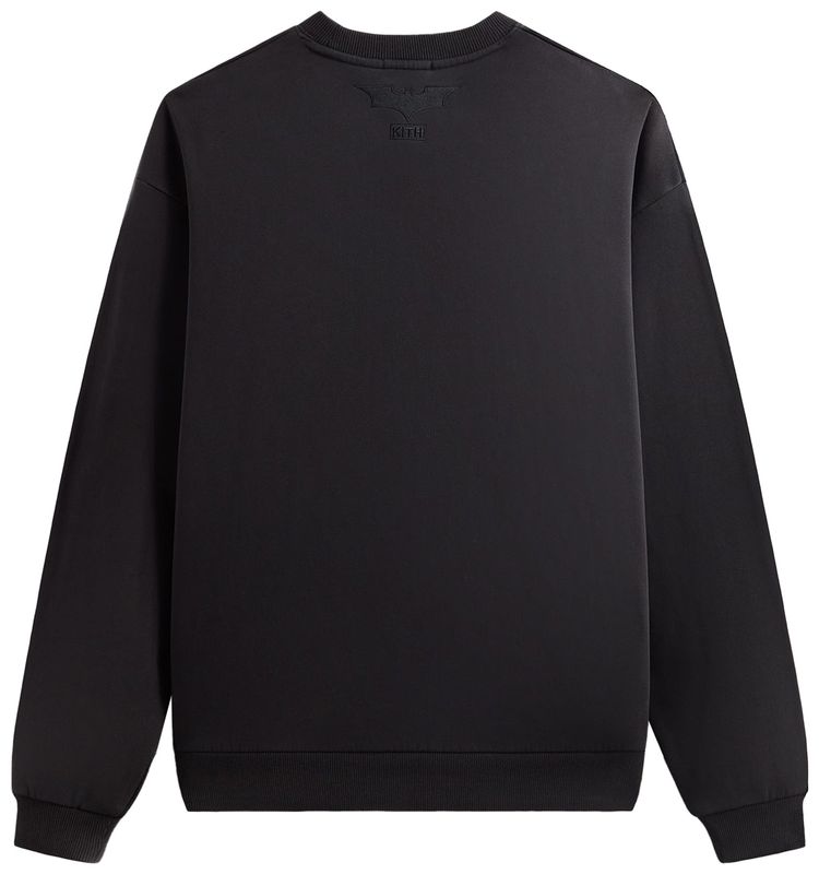 Kith x Batman Logo Vintage Nelson Crewneck Black