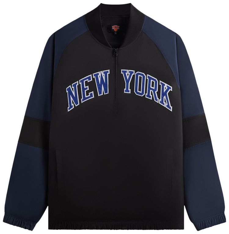 Kith For The New York Knicks Ball Nylon Quarter Zip Black