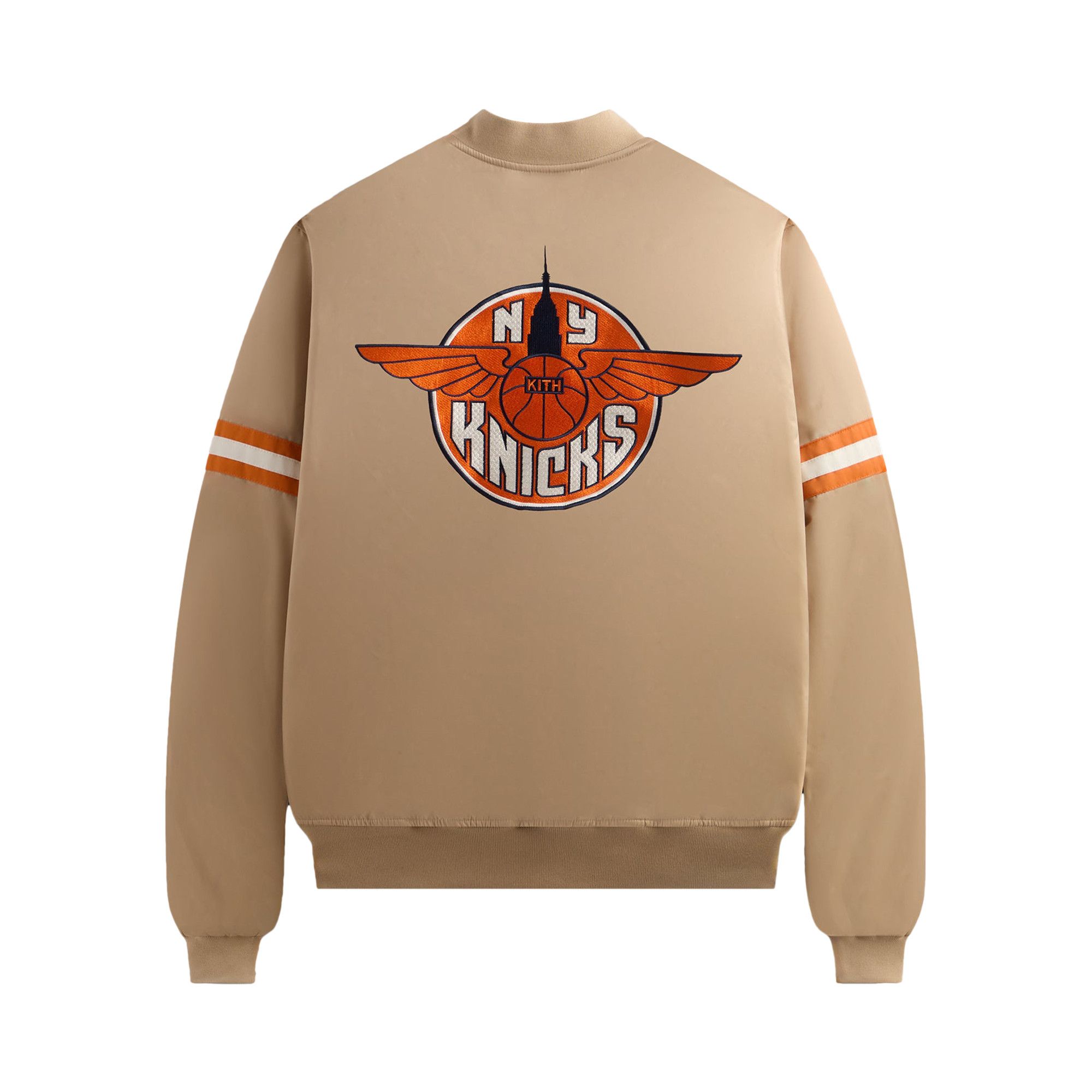 Buy Kith For The New York Knicks Wings Satin Bomber Jacket 'Stock
