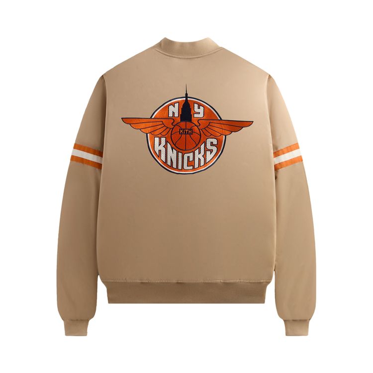 Kith For The New York Knicks Wings Satin Bomber Jacket Stock
