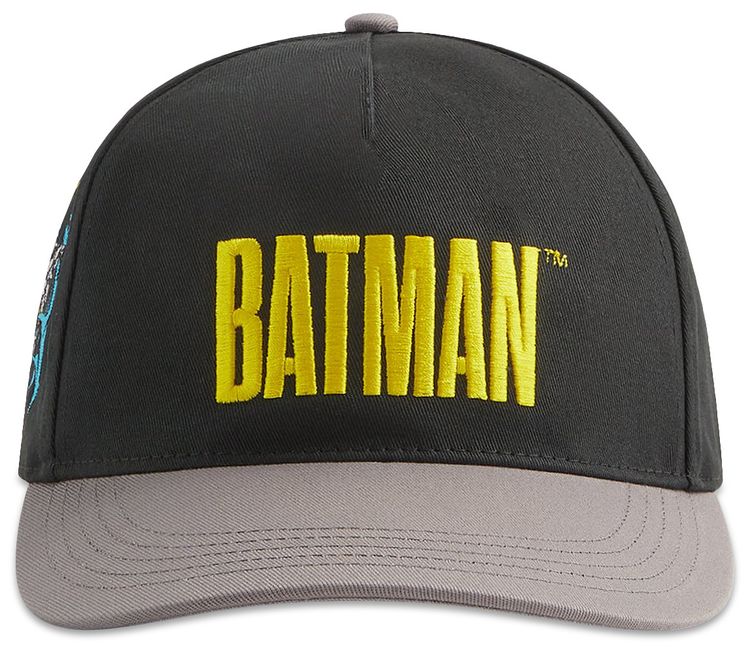 Kith x Batman Twill Two Tone Pinch Crown Snapback Black