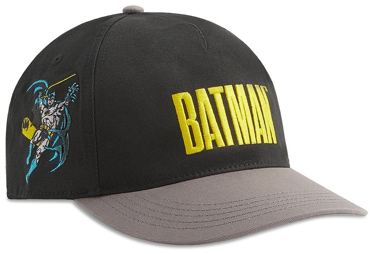 Kith x Batman Twill Two Tone Pinch Crown Snapback Black