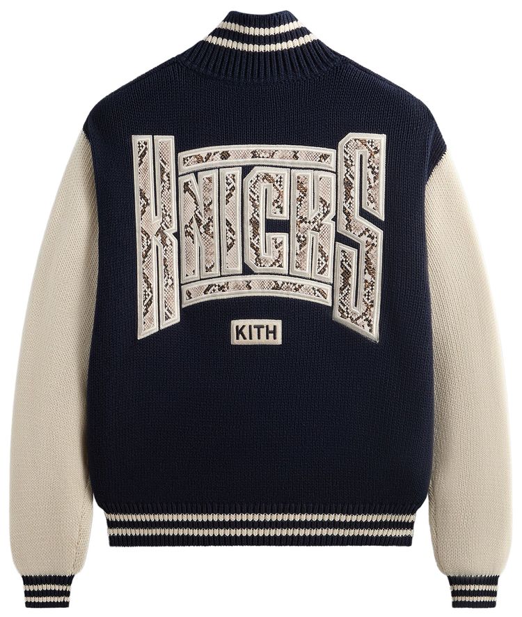 Kith For The New York Knicks Wyona Full Zip Sweater Nocturnal