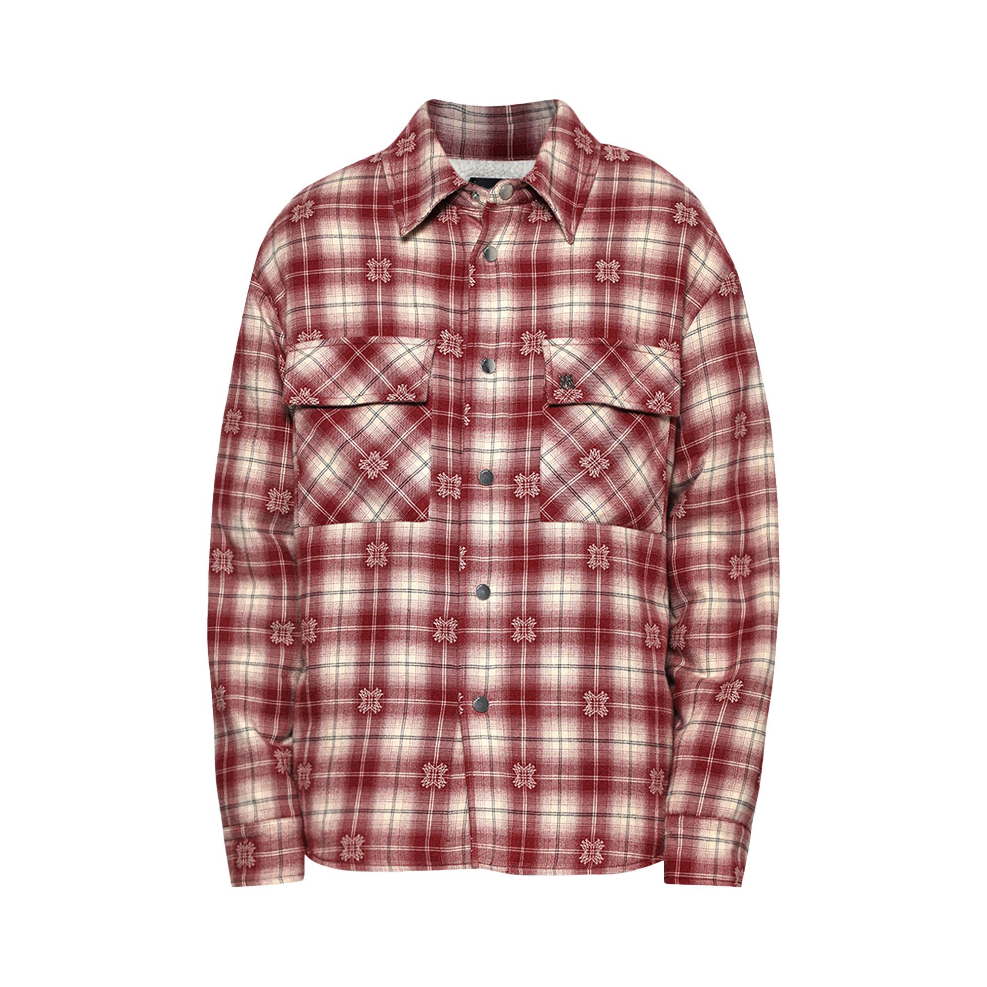 Tシャツ・カットソー AMIRI SS25 PADDED OVERSHIRT (AMSTOS1024 DEEP) Buy Amiri Padded Overshirt 'Deep Red' - AMSTOS1024 644 DEEP