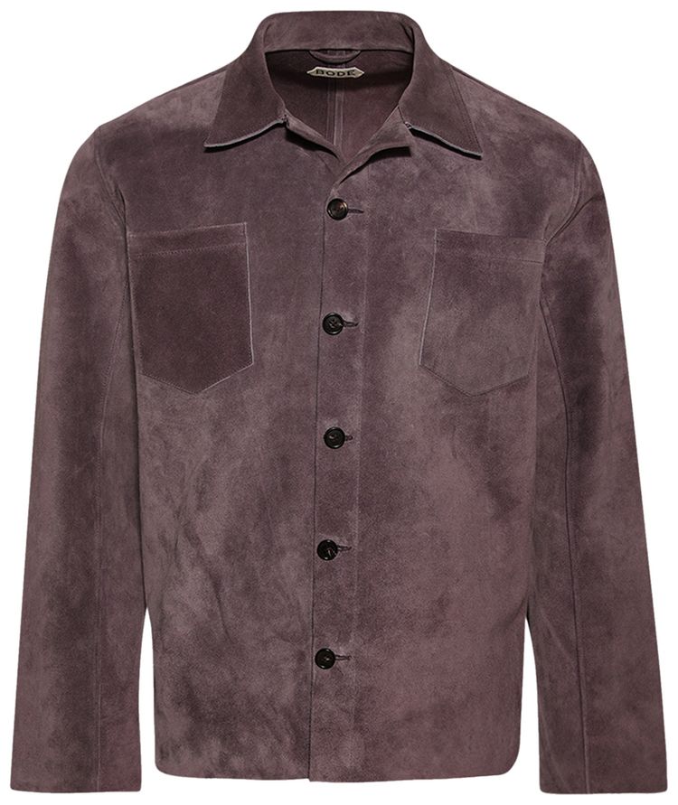 Bode Suede Overshirt Prple