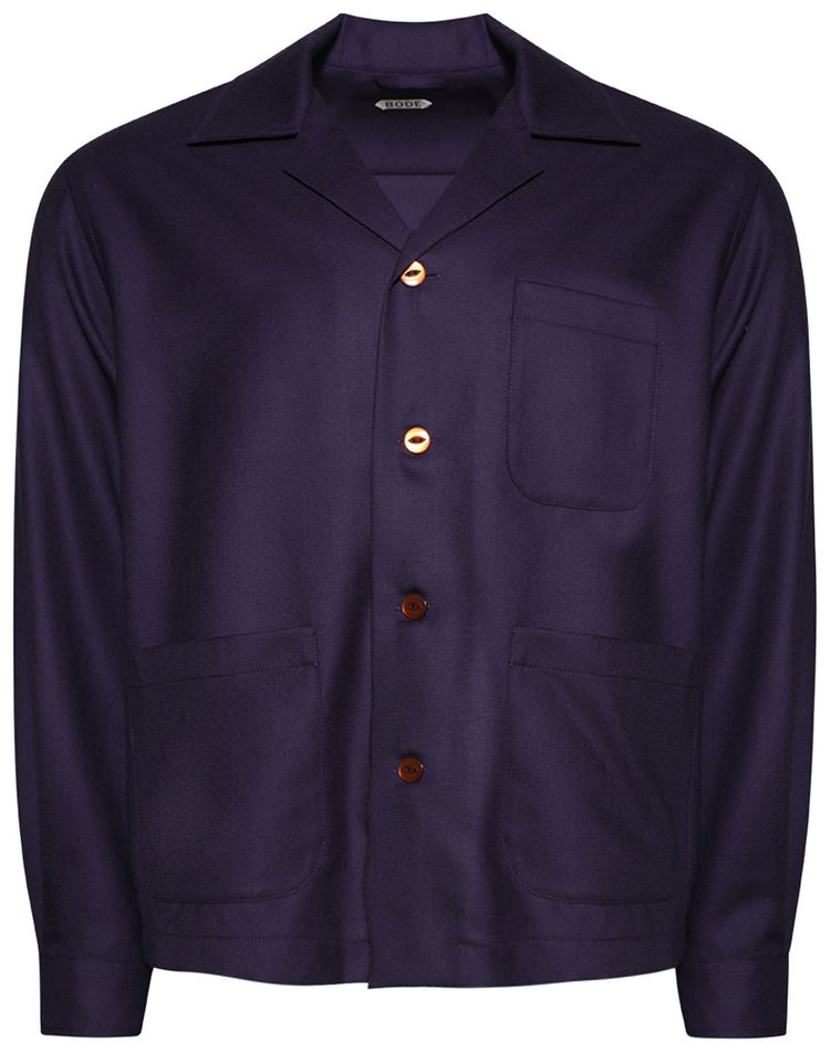 Bode Aubergine Overshirt Plum