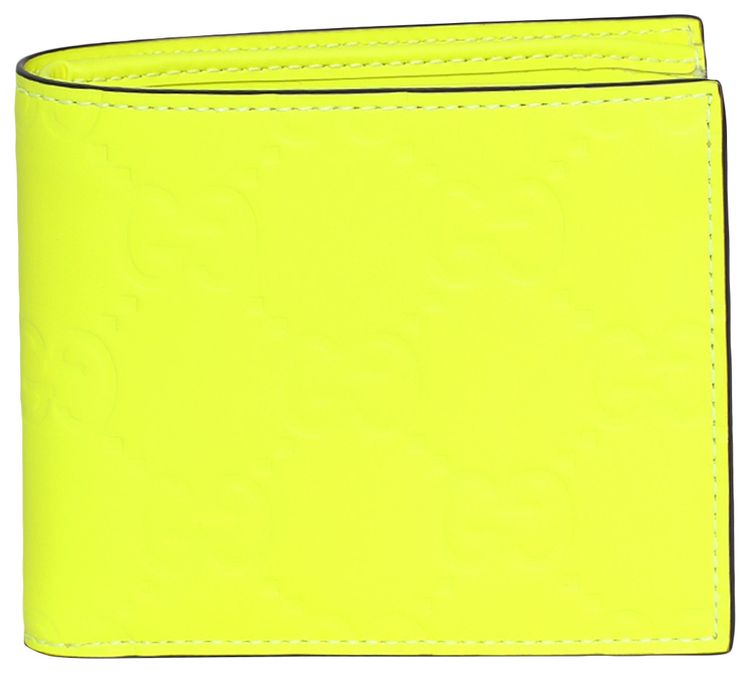 Gucci Rubber Effect Bifold Wallet Fluorescent Yellow