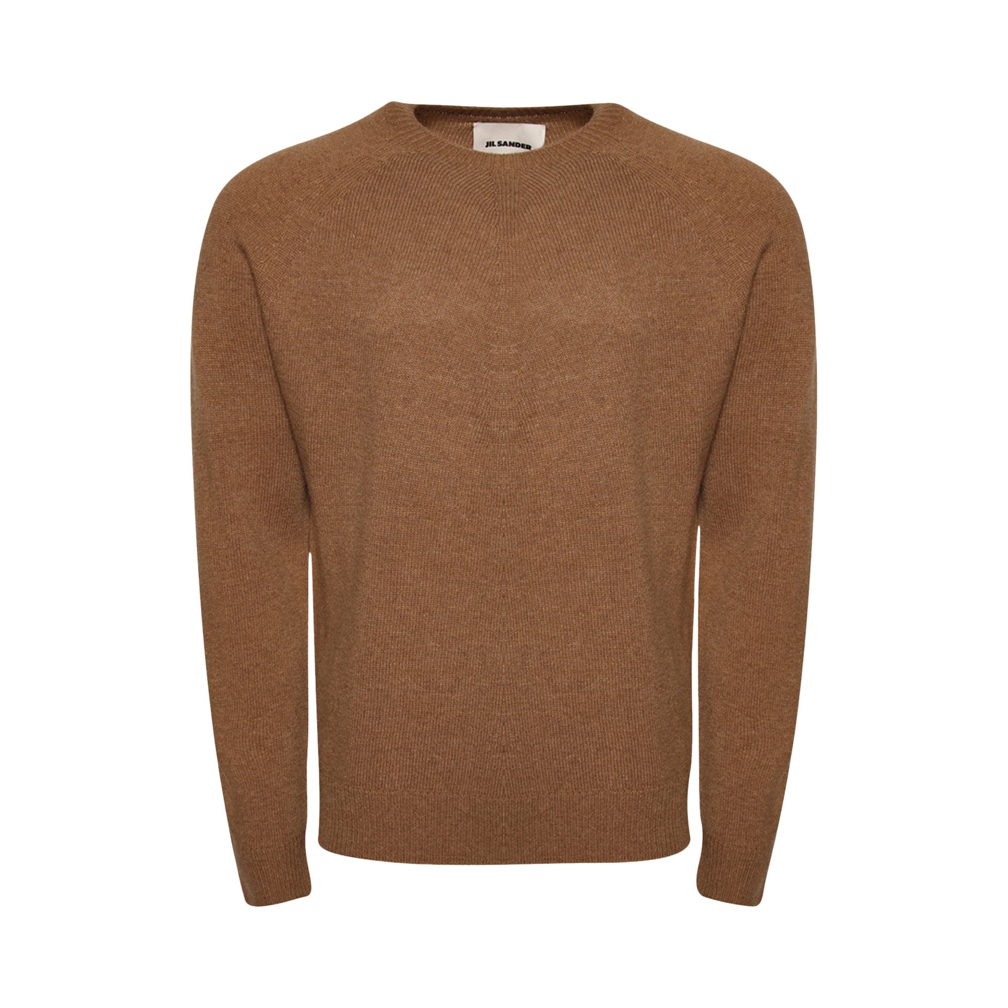 Buy Jil Sander Wool Cashmere Crewneck Knit Top 'Cinnamon