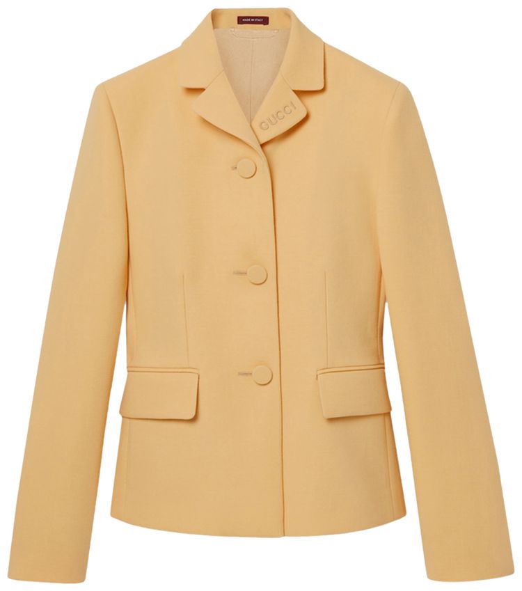 Gucci Light Wool Crepe Jacket Granny Cream