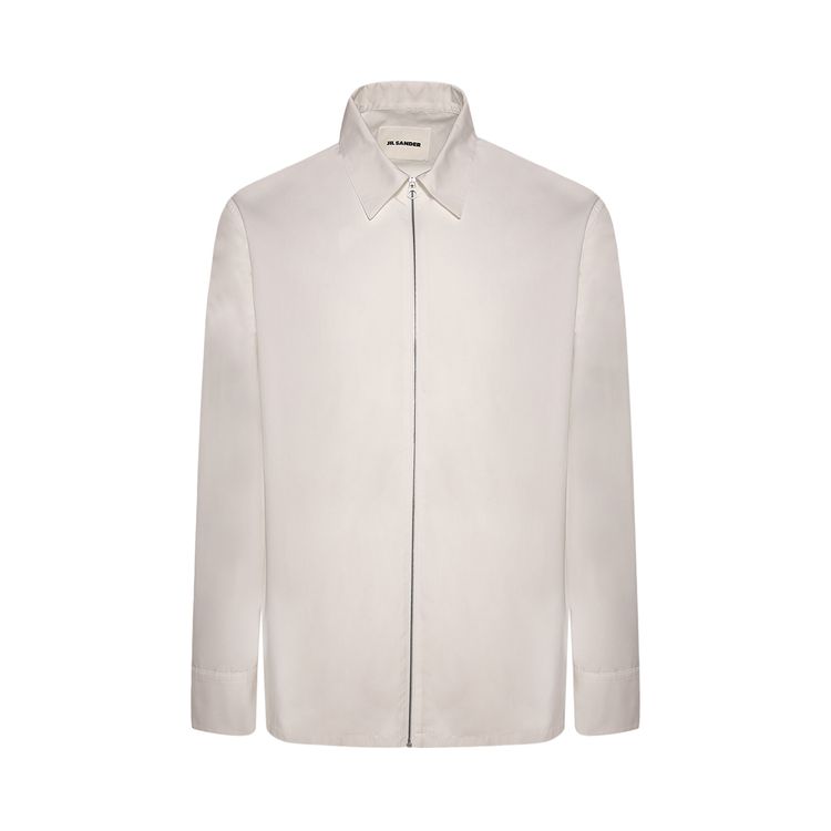 Jil Sander Zip Long Sleeve Shirt Optic White