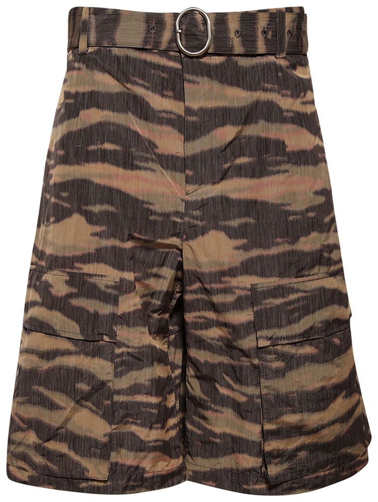 Jil Sander Belted Shorts Camouflage