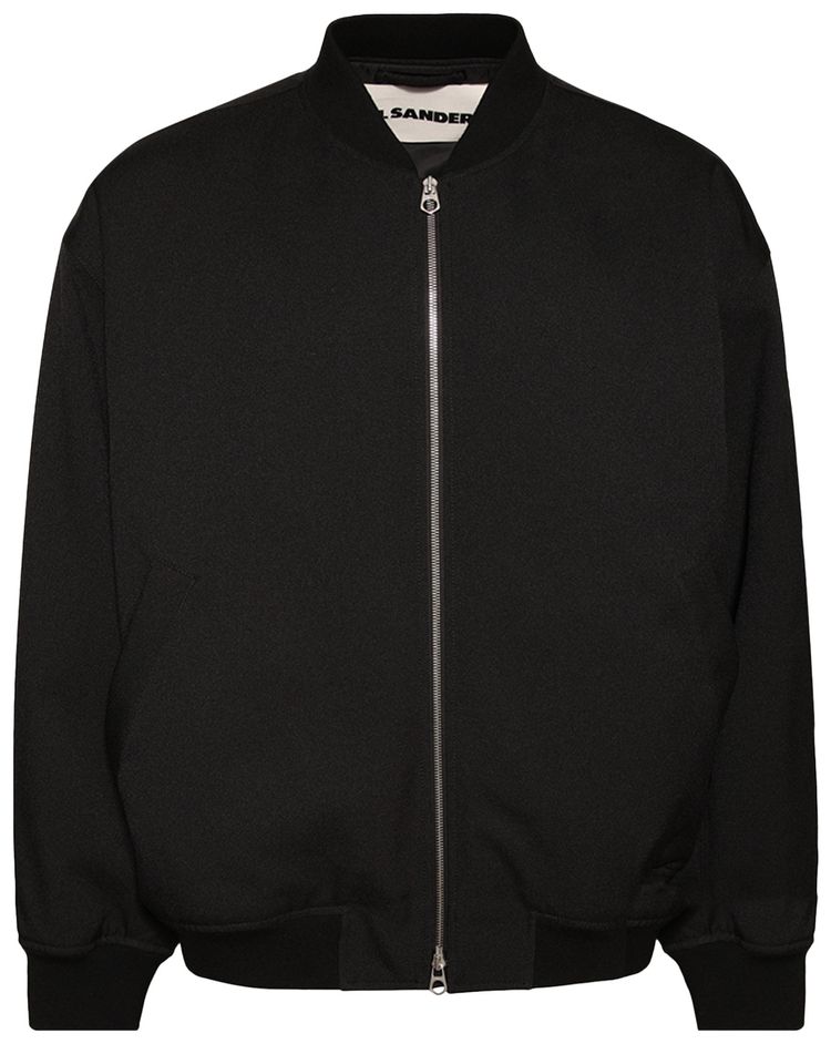 Jil Sander Oversized Zip Up Jacket Black