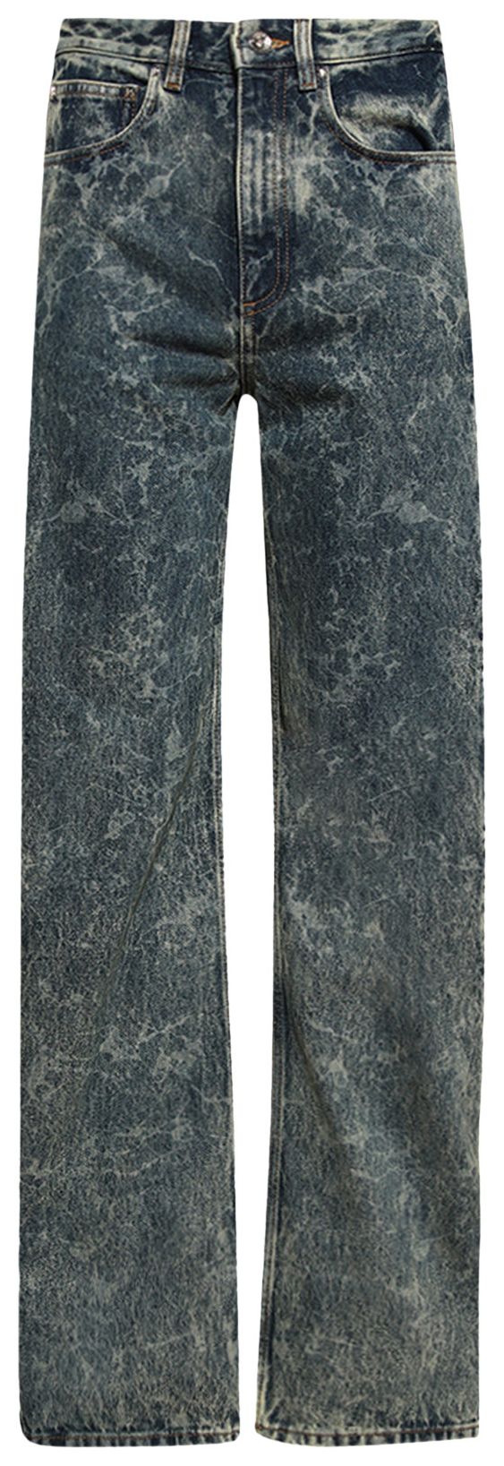 Rabanne Wide Leg Jeans Acid Water Green