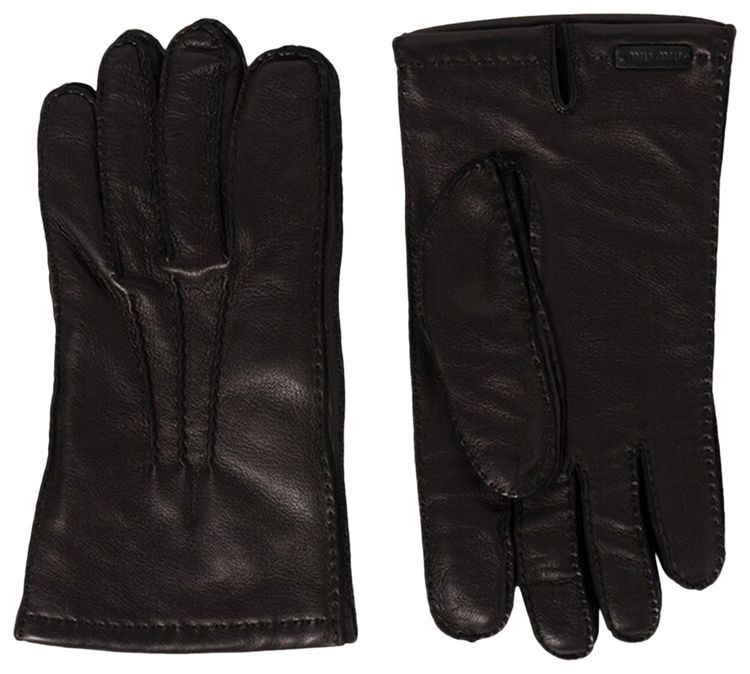 Miu Miu Nappa Leather Gloves Black