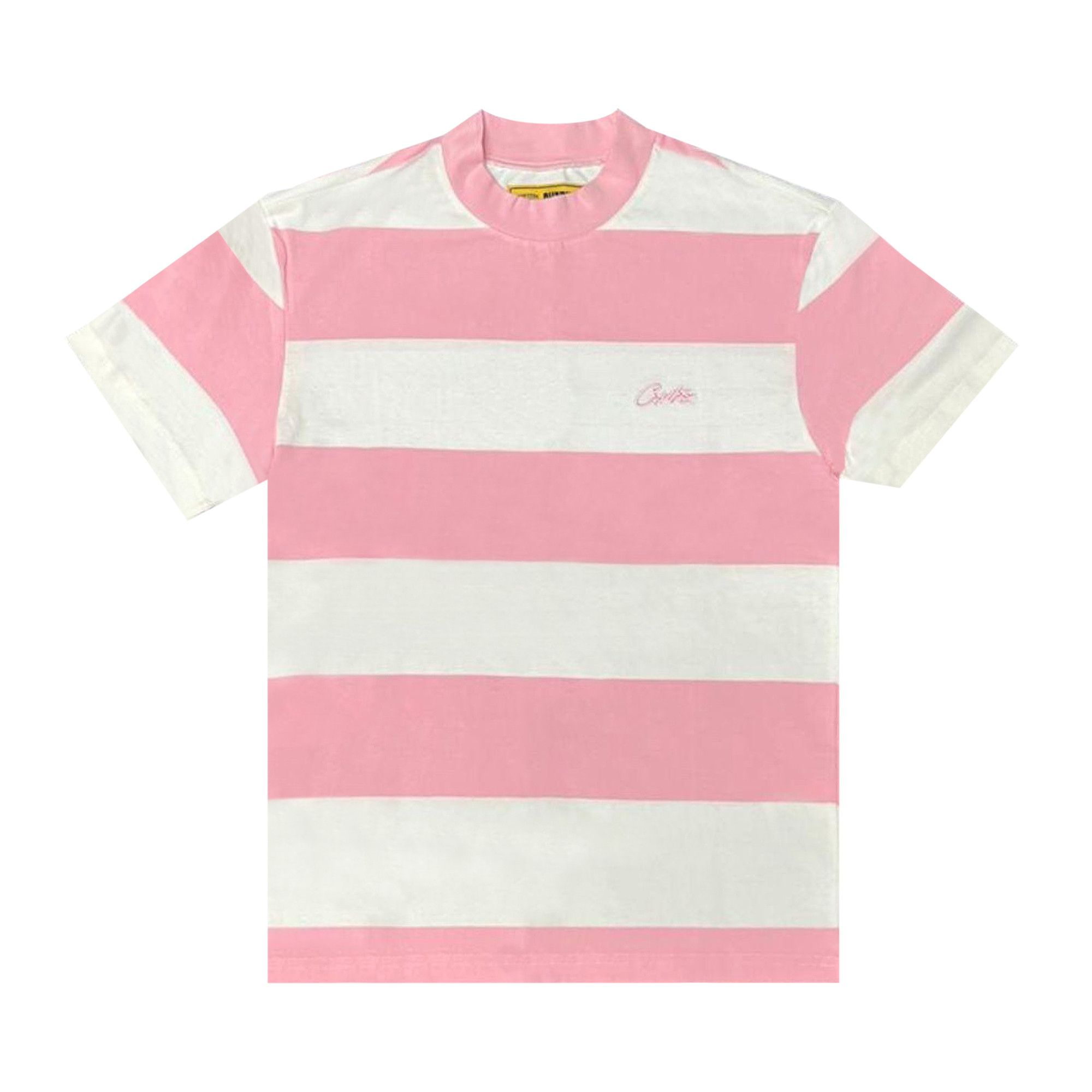 Buy Corteiz Allstarz Striped Tee 'White/Pink' - 07892