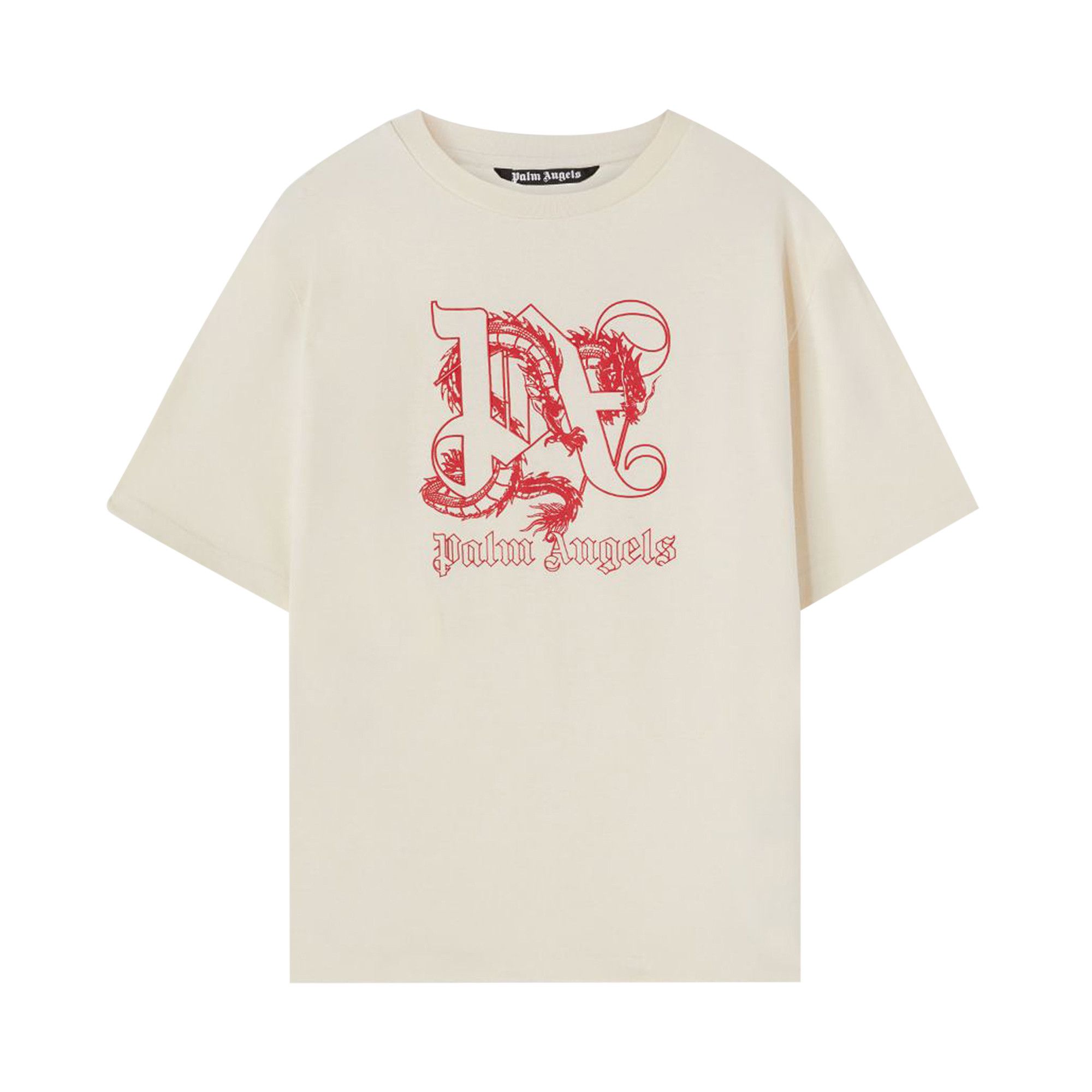Buy Palm Angels Dragon Lunar New Year Tee 'Beige/Red