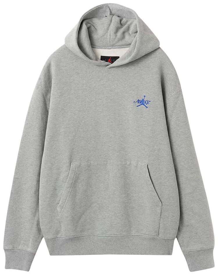Air Jordan x Awake NY Fleece Hoodie Dark Grey HeatherGame Royal