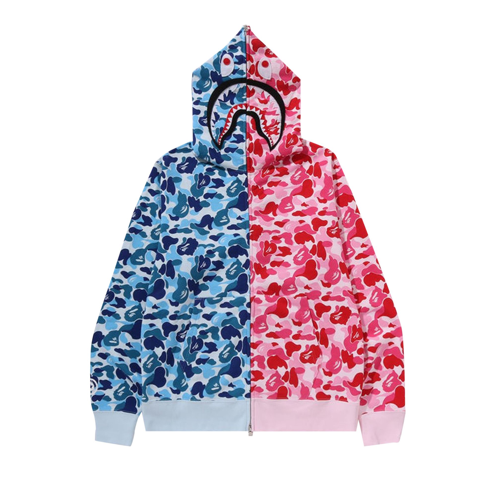 Bape abc shark full zip hoodie blue cheap