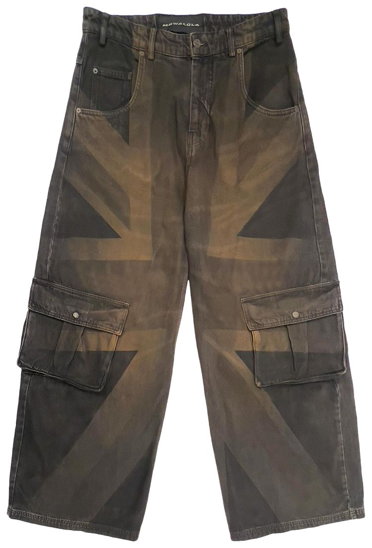 Cactus Jack by Travis Scott x MOWALOLA Union Jack Jeans Black