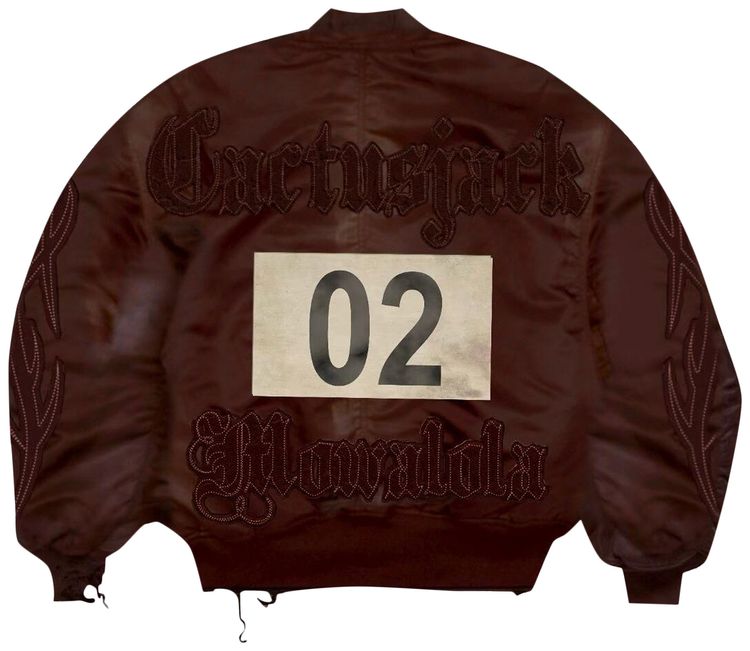 Cactus Jack by Travis Scott x MOWALOLA Houston Bomber Jacket Brown