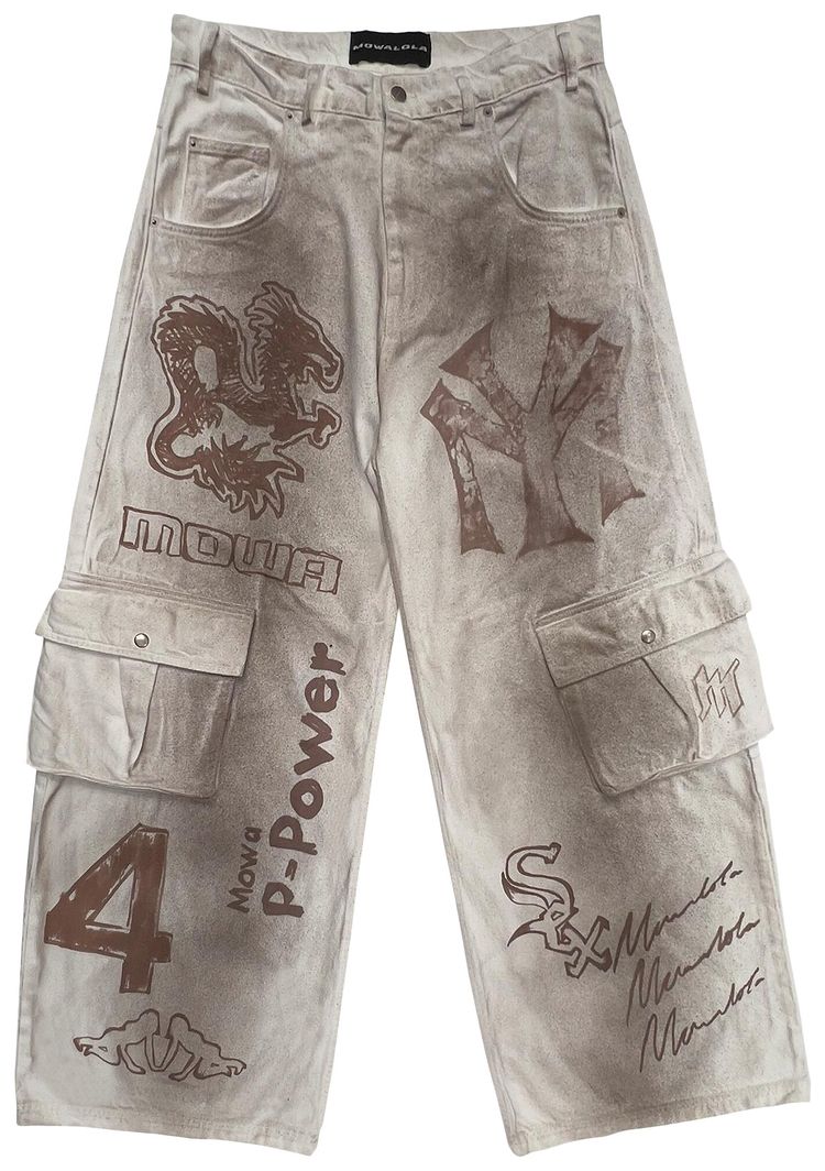Cactus Jack by Travis Scott x MOWALOLA Logo Trousers Ash