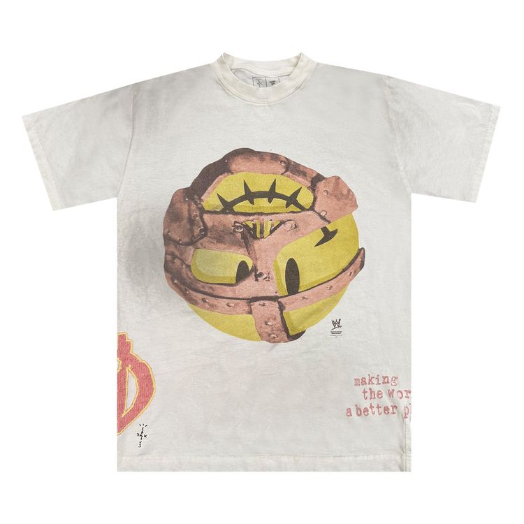 Cactus Jack by Travis Scott x WWE Mankind Tee White