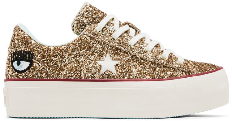 Converse Chiara Ferragni x Wmns One Star Platform Ox Gold Glacier Blue