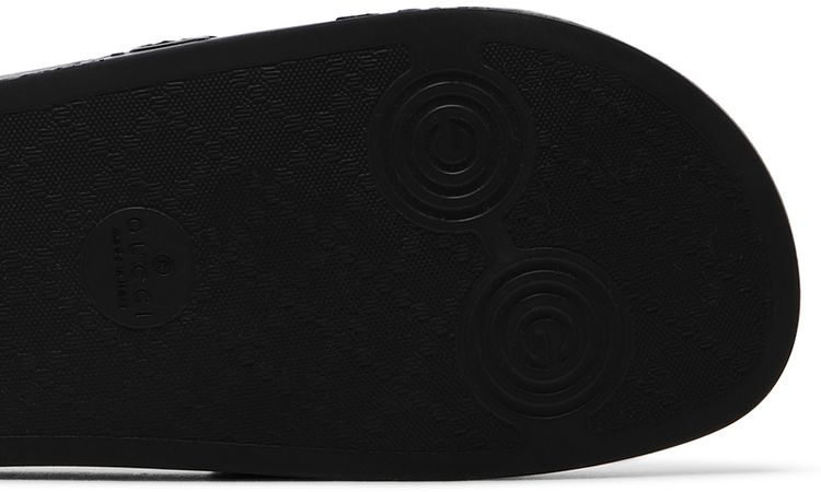 Gucci Wmns Rubber GG Slide Black