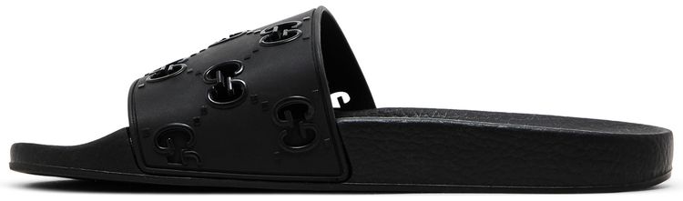 Gucci Wmns Rubber GG Slide Black