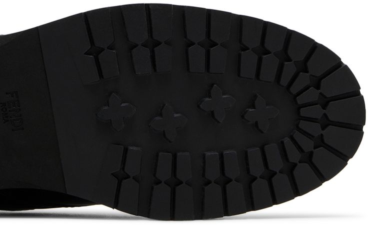 Fendi Wmns FF Rockoko Biker Boot Black Checkerboard