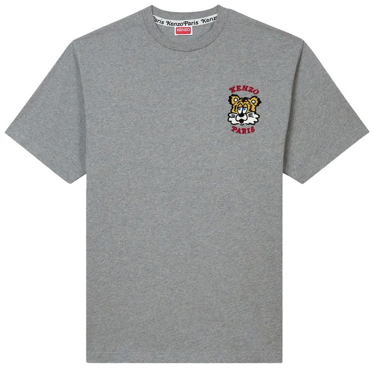 Kenzo Verdy Embroidered Classic T Shirt Grey