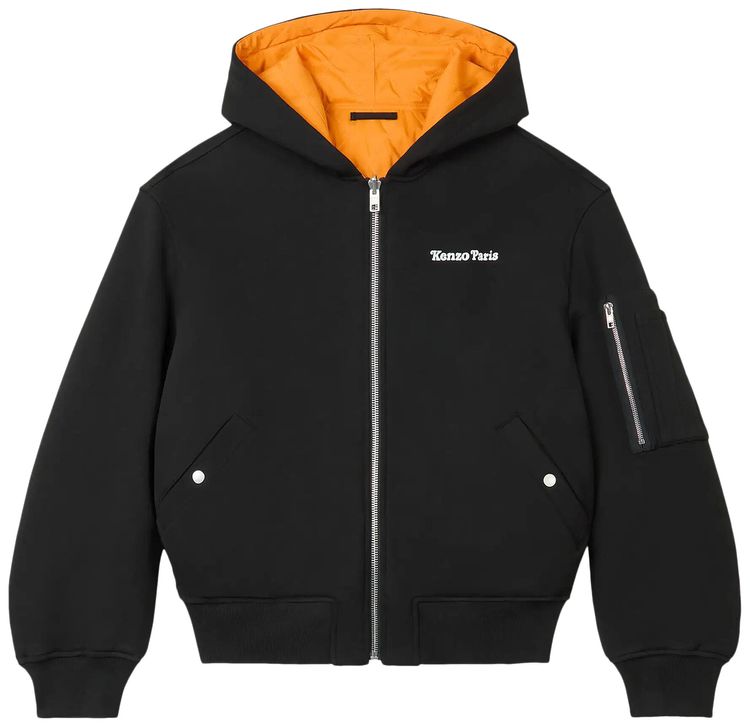 Kenzo Verdy Embroidered Bomber Jacket Black