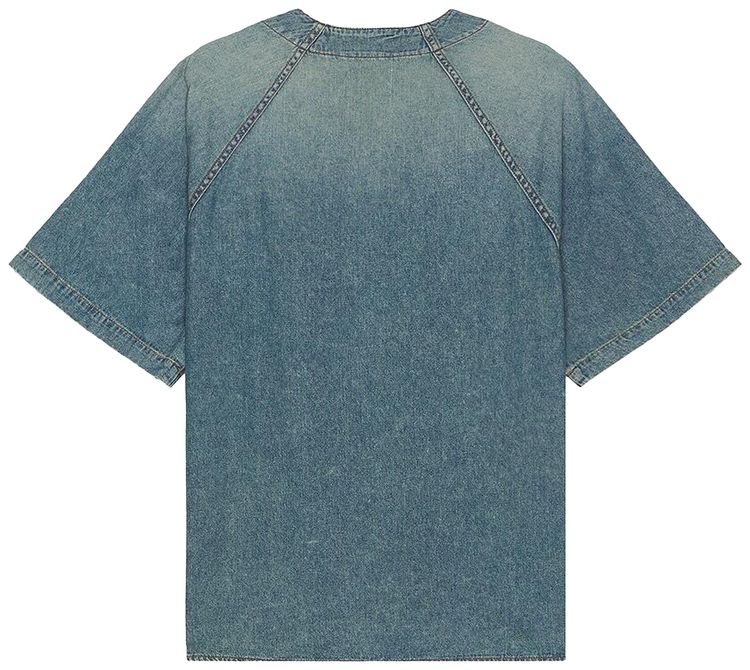 Rhude Baseball Denim Shirt Dark Indigo