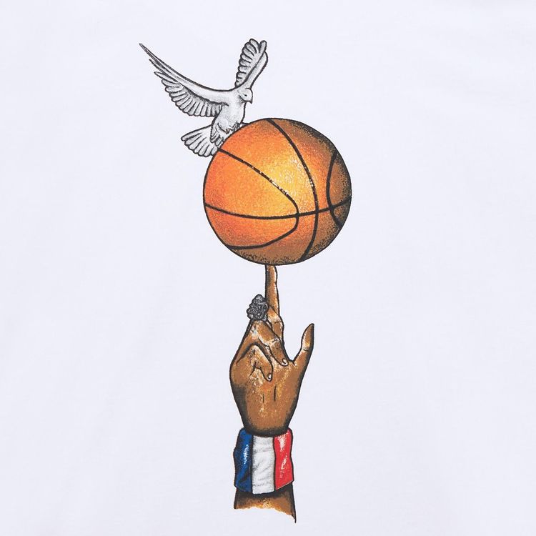 3PARADIS x NBA Heavyweight Graphic Ball Tee White