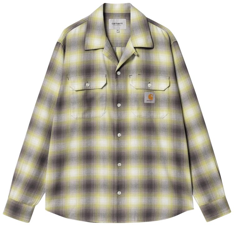 Carhartt WIP Long Sleeve Check Shirt Blanchard CheckArctic Lime