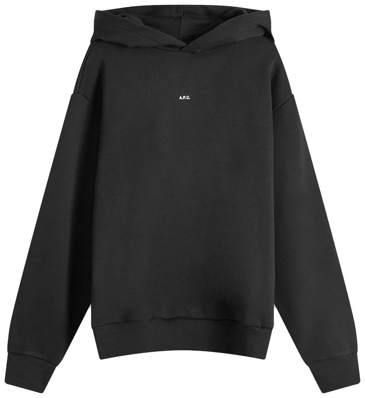 APC Micro Logo Boxy Hoodie BlackWhite