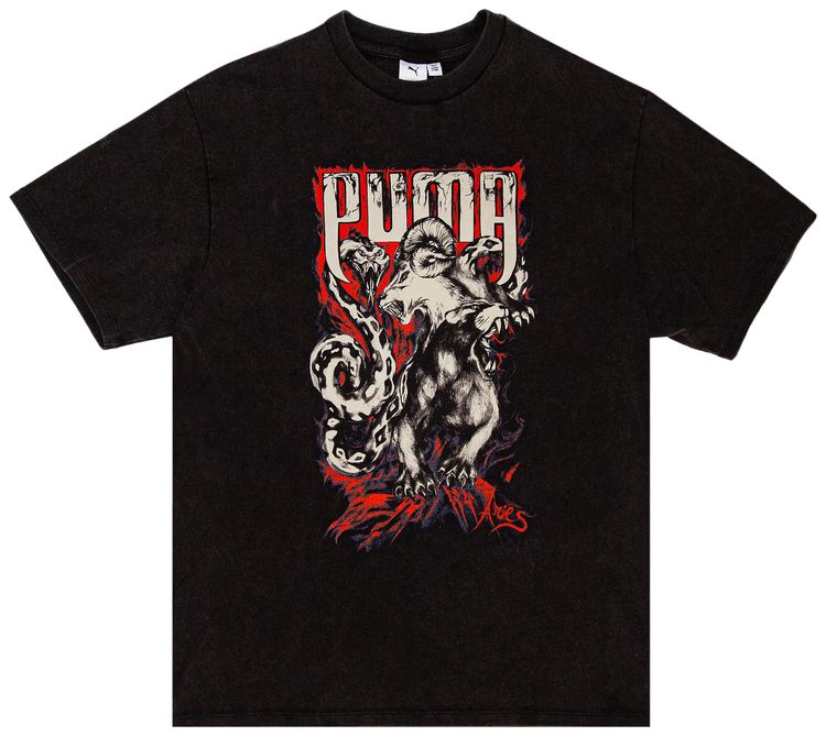 Puma x Aries Graphic Tee Black