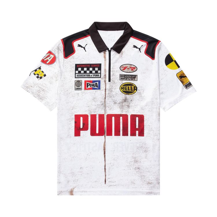 Puma x AAP ROCKY Team Zip Polo White