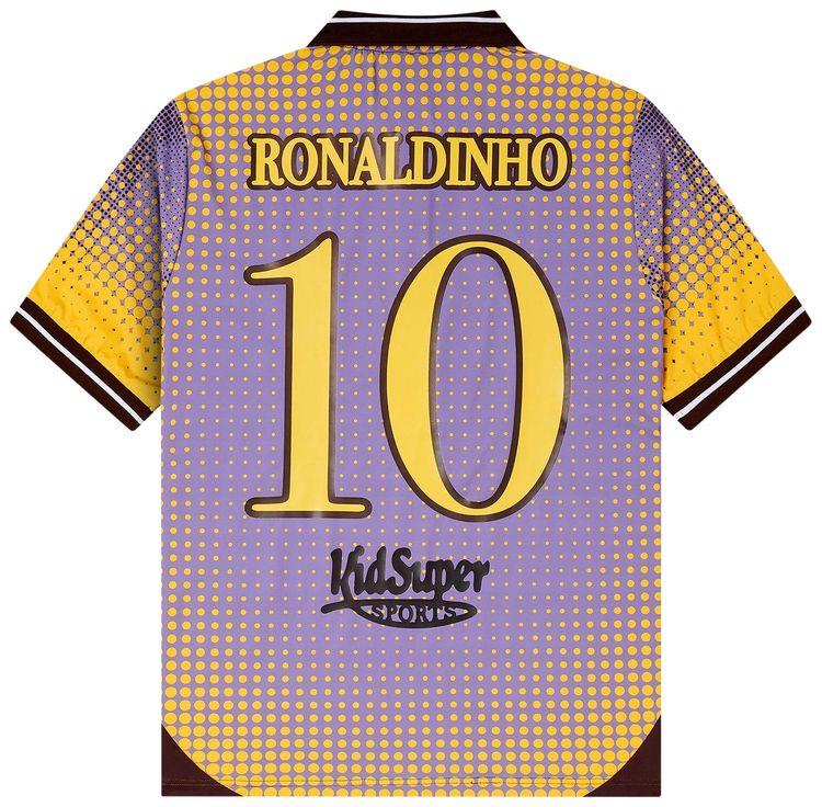 KidSuper x Ronaldinho Soccer Jersey BrownYellow