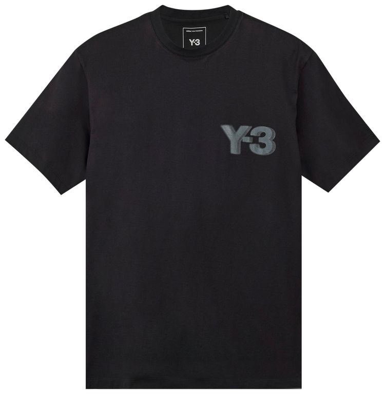 Y 3 Logo Short Sleeve Tee Black
