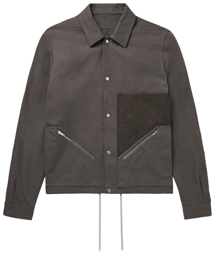 Rick Owens Tour Snap Front Jacket AshBrownBlack