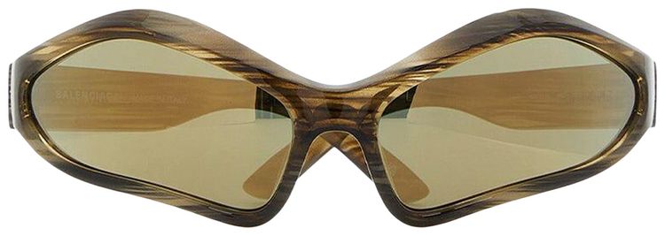 Balenciaga Fennec Oval Sunglasses HornMirror Bronze