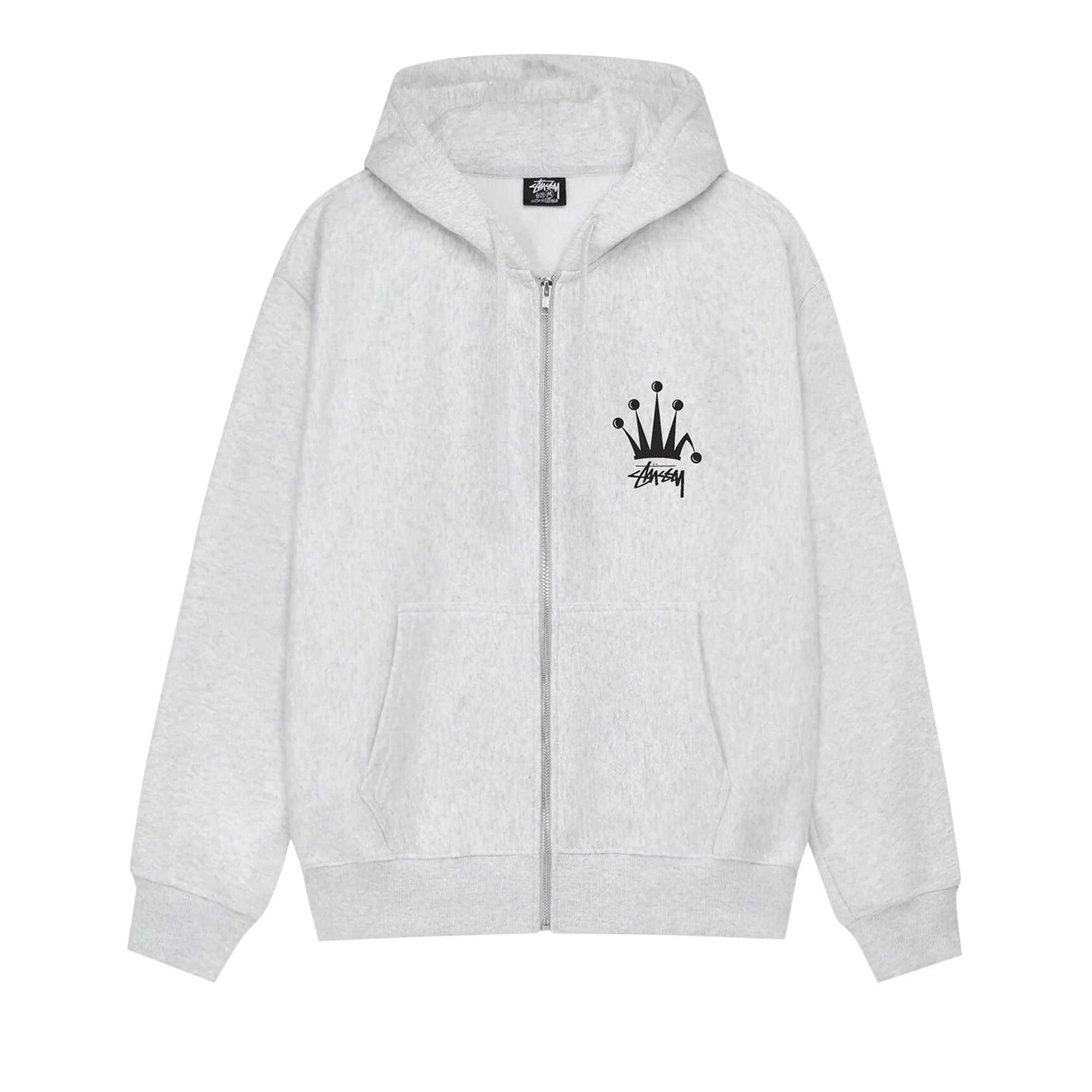 Buy Stussy Regal Crown Zip Hoodie 'Ash Heather' - 1975002