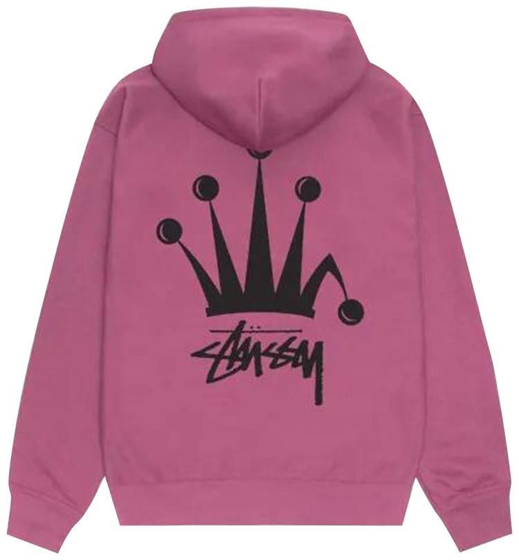 Stussy Regal Crown Zip Hoodie Berry