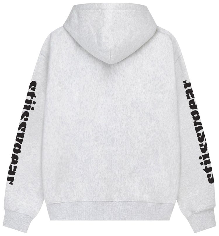 Stussy Gear Zip Hoodie Ash Heather