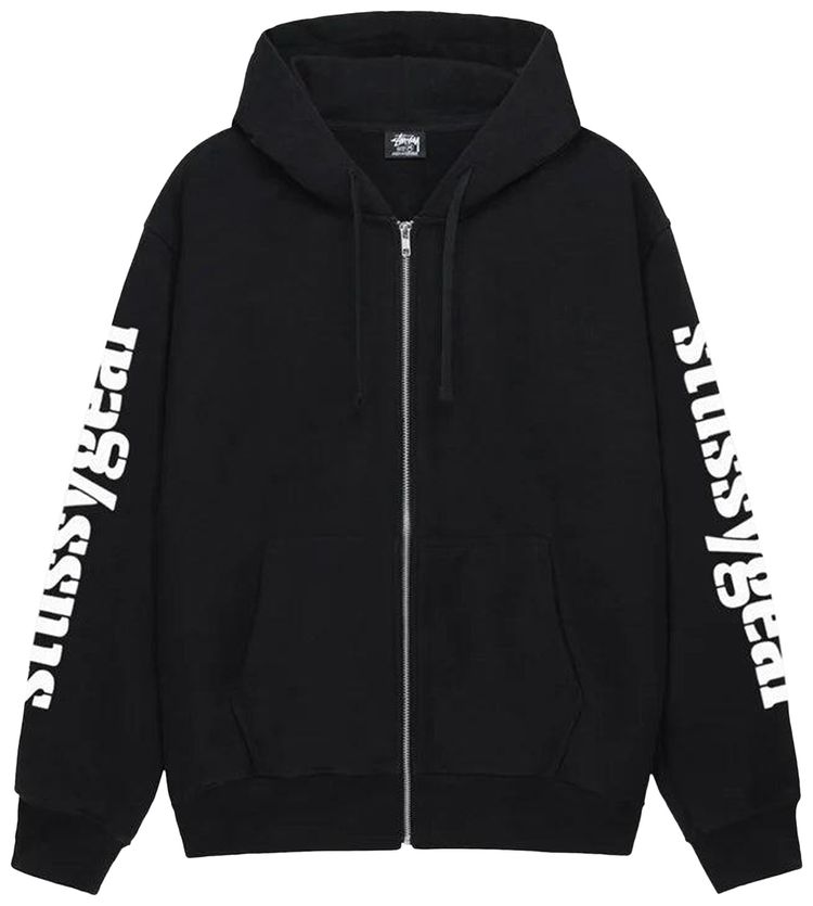 Stussy Gear Zip Hoodie Black